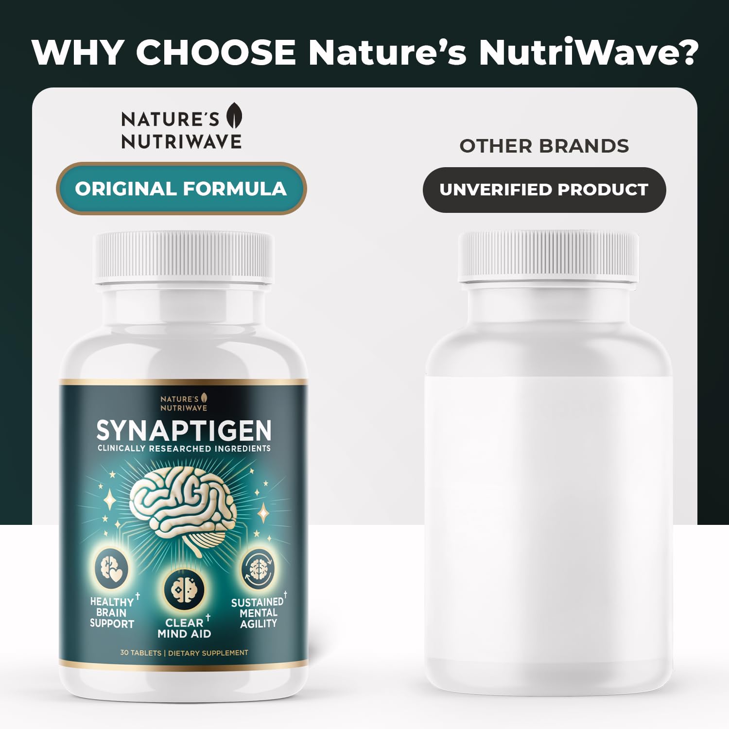 Nature’s NutriWave Synaptigen – Natural Supplement with Inulin Powder, Probiotics 3.5 Billion CFU, for Daily Wellness – Made in USA, Non-GMO, 30 Tablets - 6 Month Supply Nature’s NutriWave uk supplements