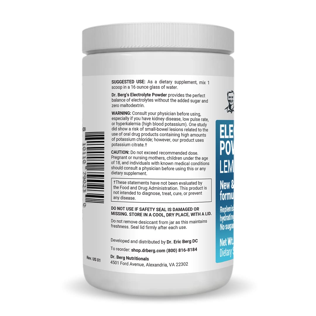 Dr. Berg's Electrolyte Powder 100 Servings Bundle - Raspberry Lemon & Lemonade Dr. Berg Nutritionals uk supplements