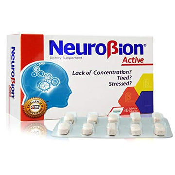 Neurobion Active 30 Tablets Multivitamin L-Glutamic Acid Dietary Supplements, 1 Count (Pack of 1) Neurobion uk supplements