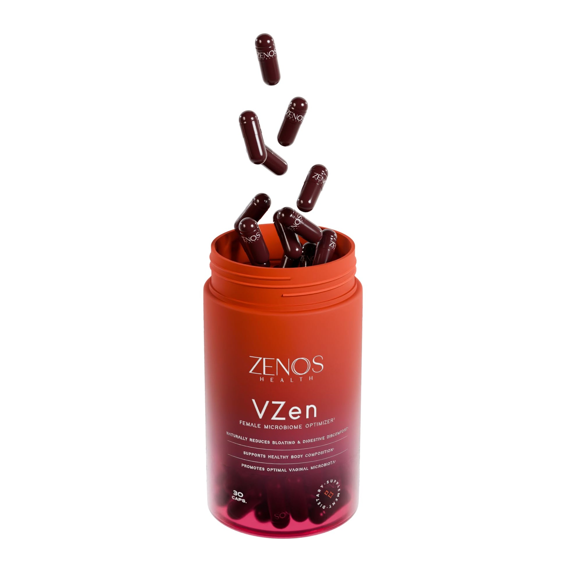 Zenos Health VZen Vaginal Probiotics for Women – Probiotics and Prebiotics for Digestive Health & Bloating Relief for Women – Improve Gut Health, Urinary Tract & Daily Wellness - Made in USA, 30 Caps Zenos Health uk supplements
