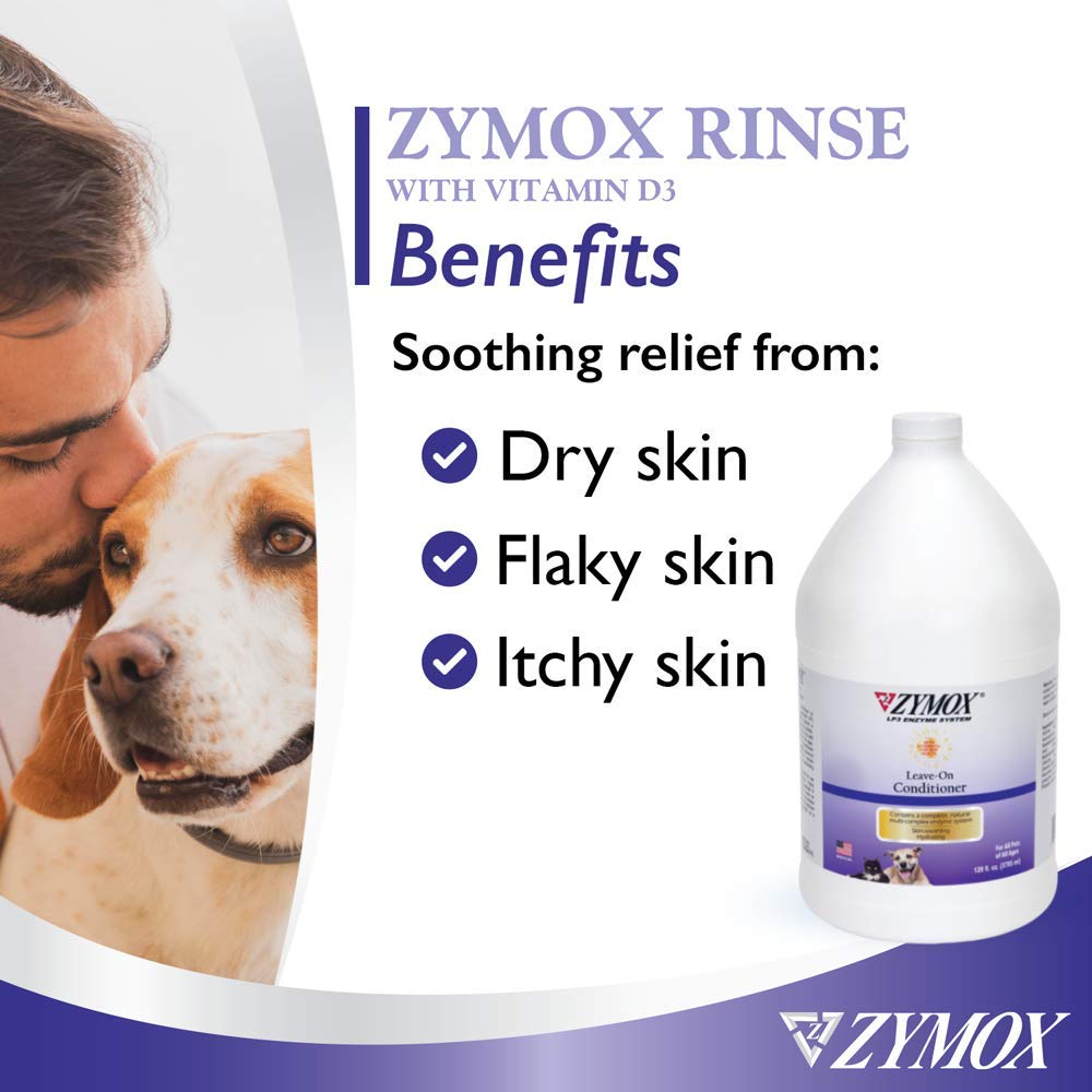 ZYMOX Leave-in Conditioner with Vitamin D3 for Cats & Dogs, 1gal Zymox uk supplements