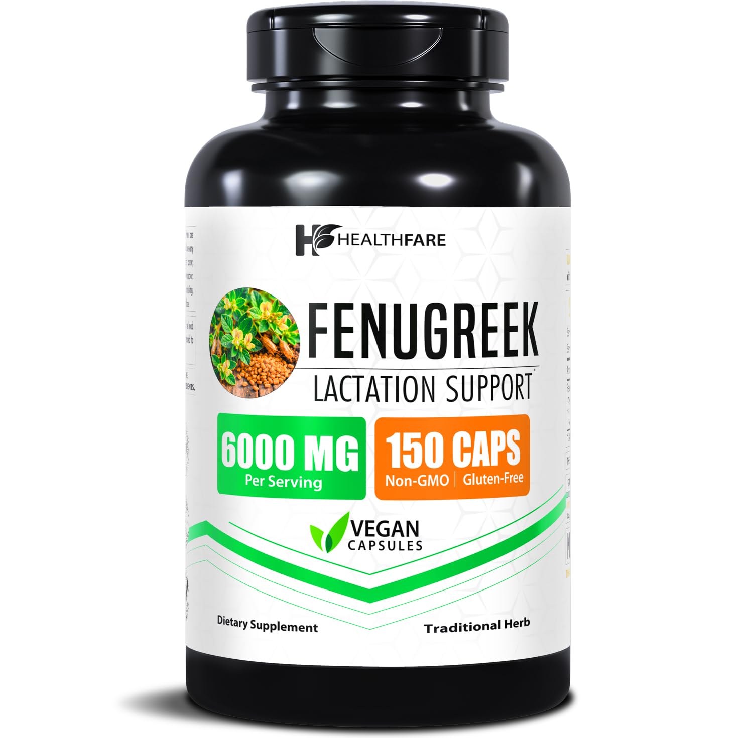 Healthfare Fenugreek Seed Extract 6000mg | 150 Vegan Capsules | Concentrated Herbal Supplement | Non-GMO, Gluten-Free | Made in USA Healthfare uk supplements