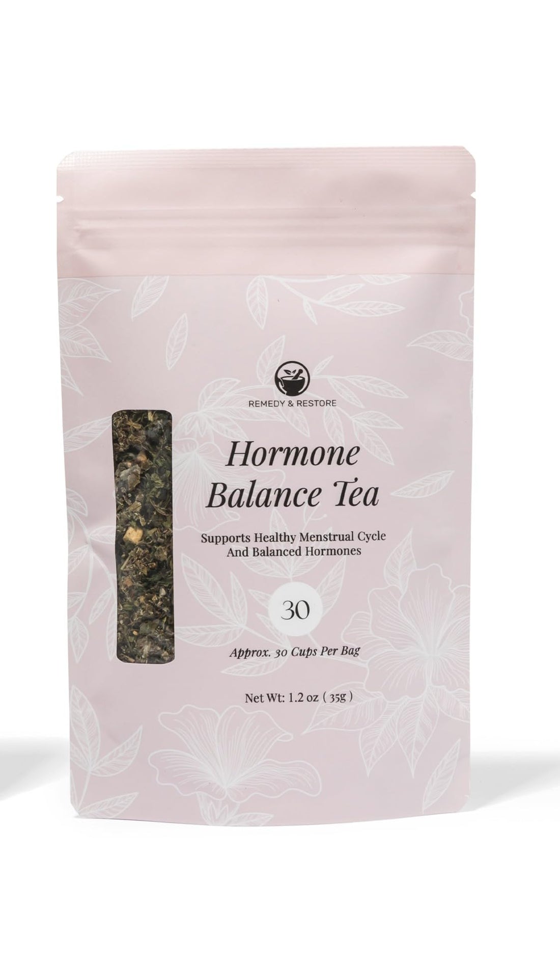 Remedy & Restore Herbal Tea for Hormone Balance - Natural Menstrual Cycle Support, Spearmint Flavor, Loose Leaves, 1 Count Remedy & Restore uk supplements