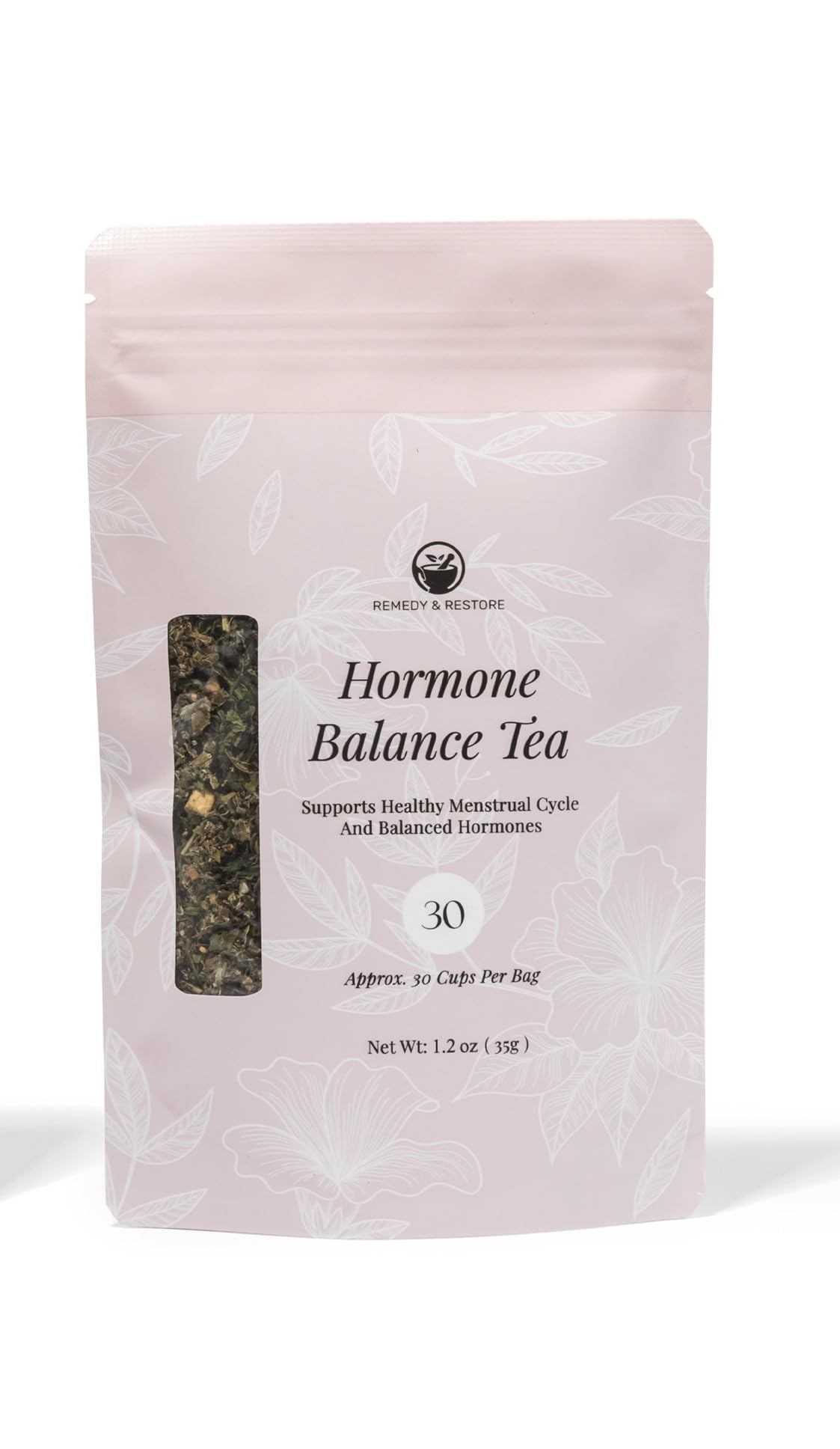 Remedy & Restore Herbal Tea for Hormone Balance - Natural Menstrual Cycle Support, Spearmint Flavor, Loose Leaves, 1 Count Remedy & Restore uk supplements