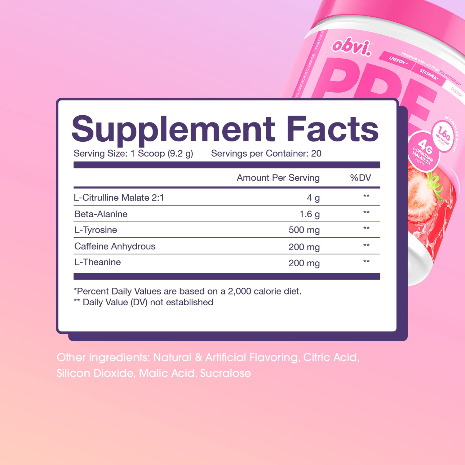 Obvi Pre Workout for Women, Preworkout, Designed for Energy, Stamina and Focus Obvi uk supplements