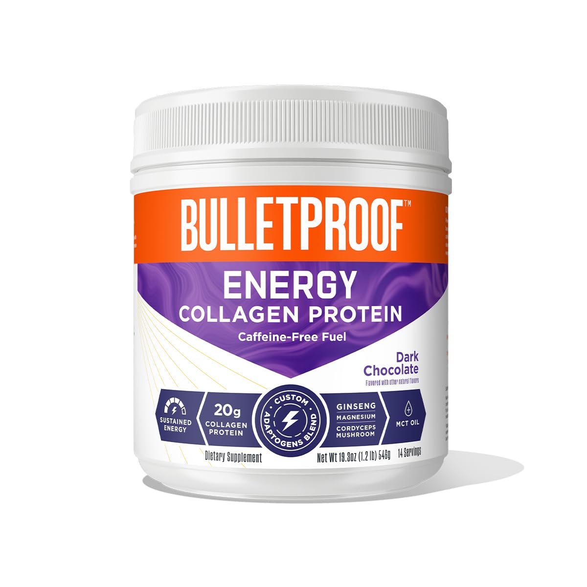 Bulletproof Dark Chocolate Energy Collagen Protein, 19.3 Ounces, Caffeine-Free Fuel Bulletproof uk supplements