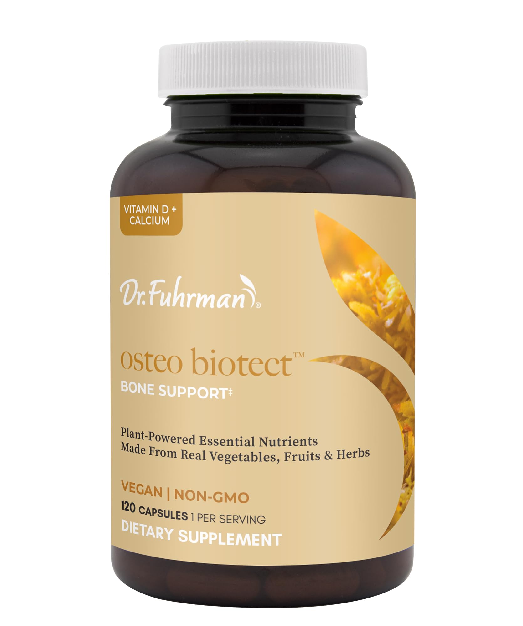 Dr. Fuhrman Osteo Bone Health Supplement | Wholefood Supplement for Women & Men | Vitamin for Bone Density | Organic Vitamin D3, Calcium, Magnesium & K2 | Natural Ingredients | 120 Caps Dr. Fuhrman uk supplements