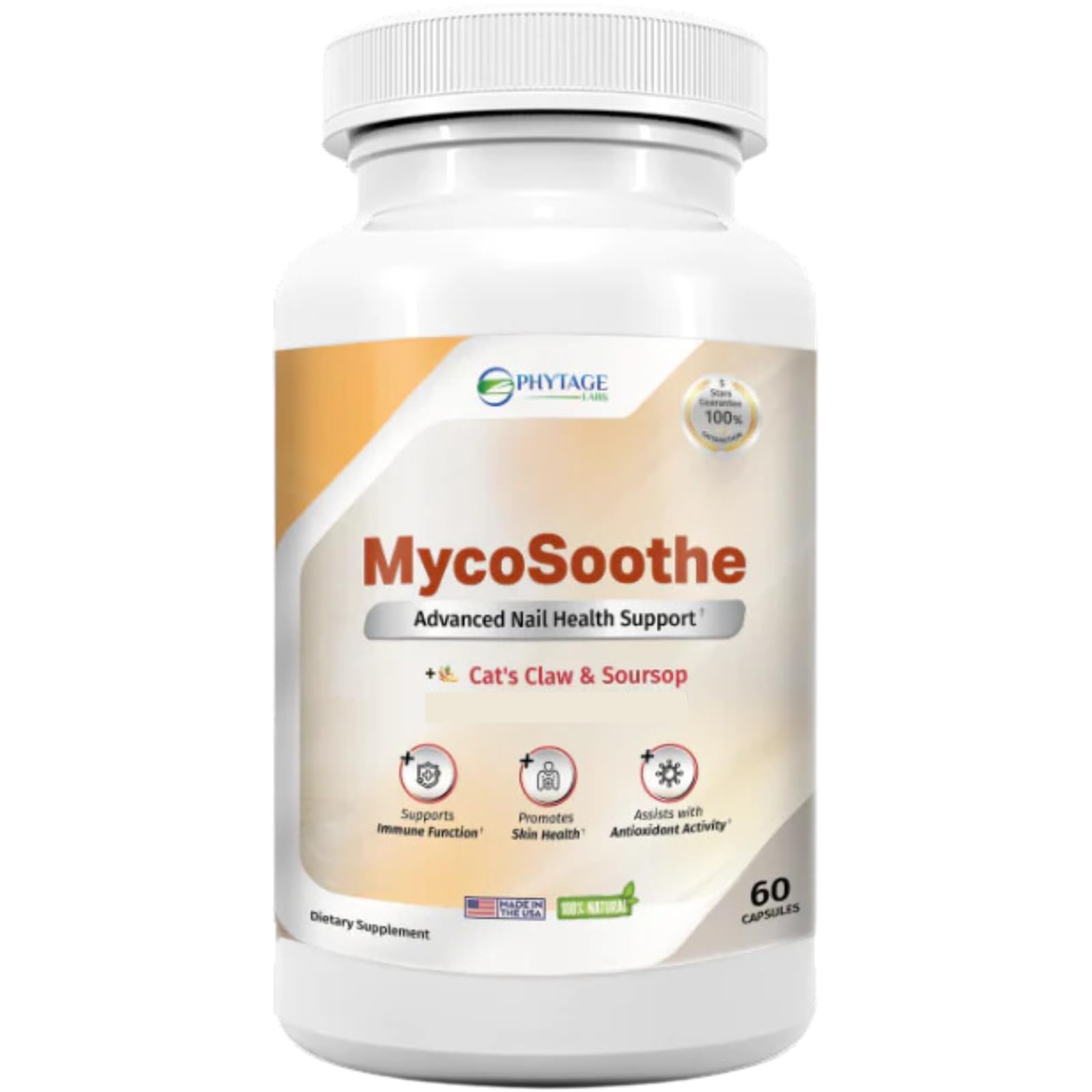 Phytage Labs MycoSoothe Advanced Hair, Skin, Nail & Immunity Support Formula - 60 Capsules Phytage Labs uk supplements