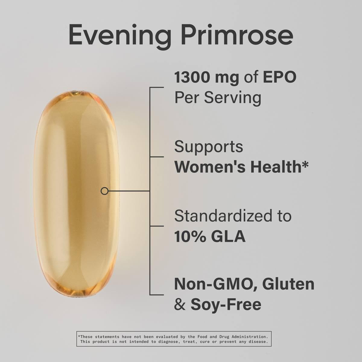 Sports Research Evening Primrose Supplement from Cold Pressed Oil - Softgels for Women’s Health & Skin Health - Gluten Free & Non-GMO GLA - High Potency 1300mg, 120 Count Sports Research uk supplements