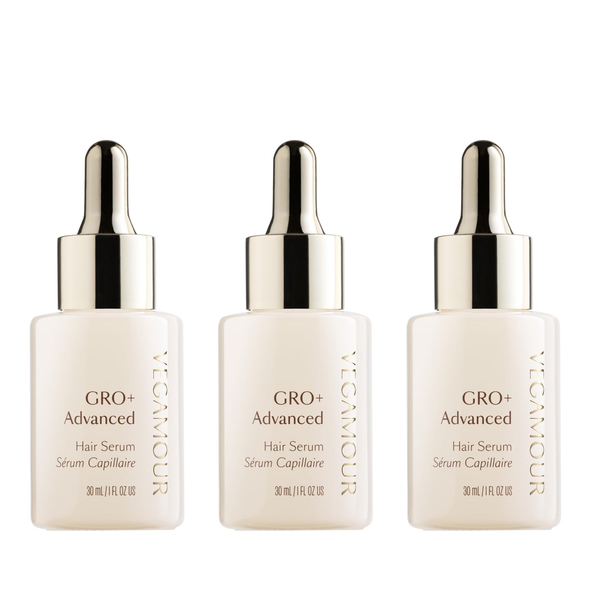 VEGAMOUR GRO+ Advanced Hair Serum for Improving Hair Density, Tonic Reduces Shedding and Promotes a Healthy Scalp, 3 pack VEGAMOUR uk supplements