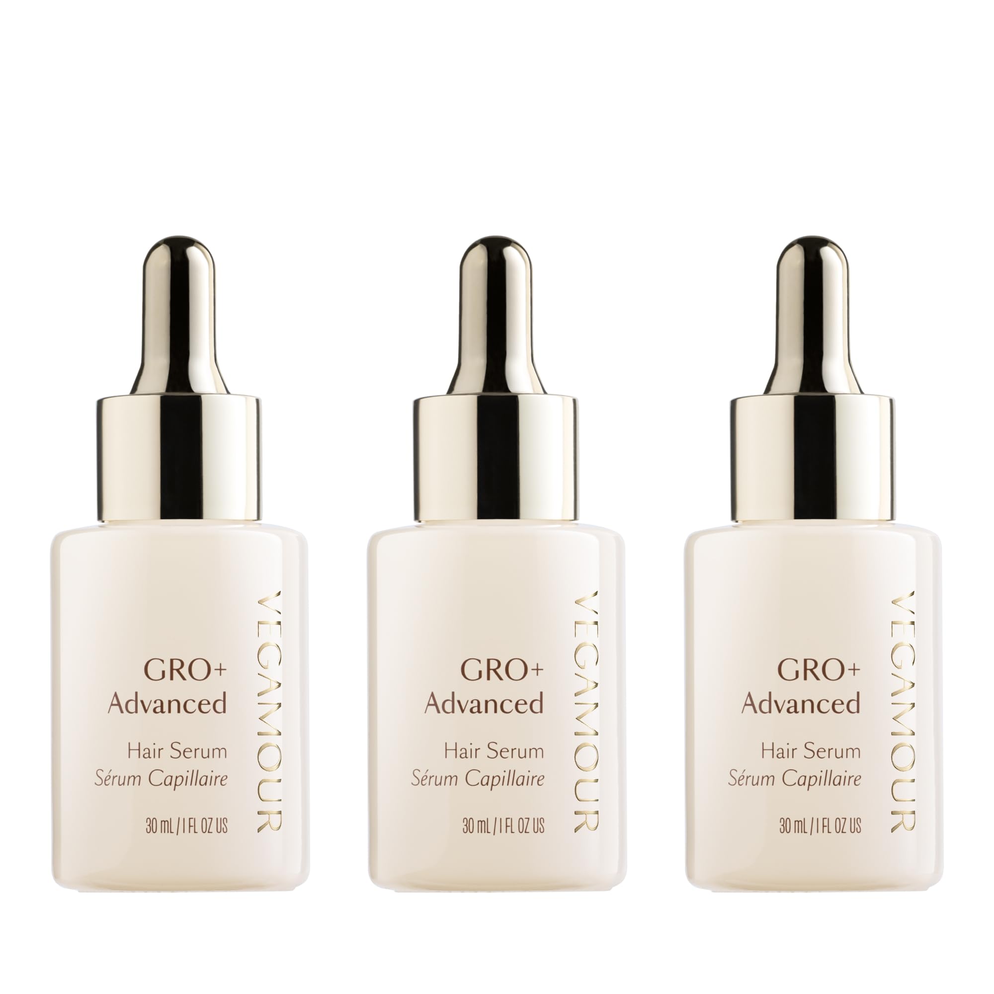 VEGAMOUR GRO+ Advanced Hair Serum for Improving Hair Density, Tonic Reduces Shedding and Promotes a Healthy Scalp, 3 pack VEGAMOUR uk supplements