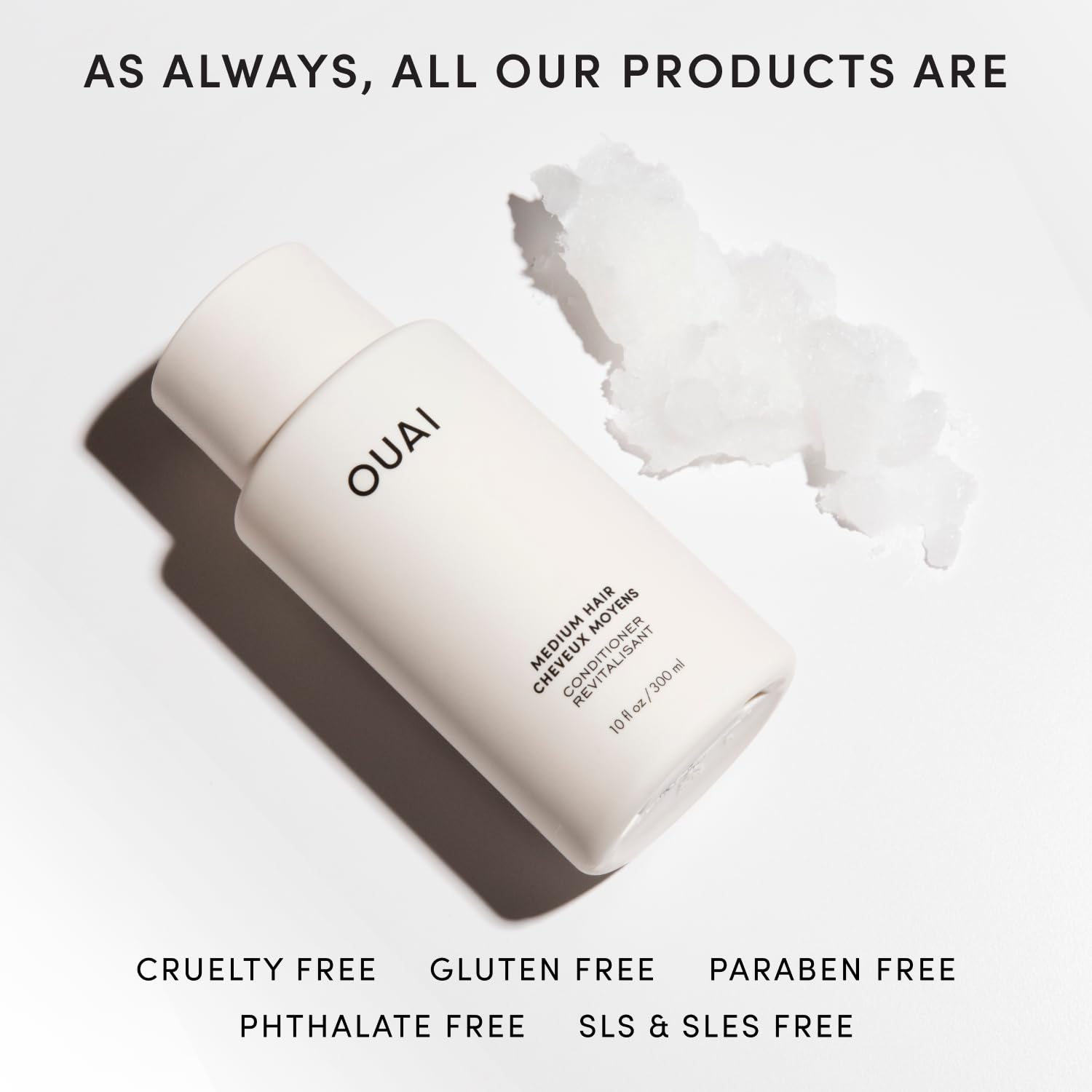 OUAI Medium Conditioner Refill - Hydrating Hair Conditioner with Coconut Oil, Babassu Oil, and Keratin - Strengthens, Repairs and Adds Shine - Paraben and Phthalate Free Hair Care Products (32 Oz) OUAI uk supplements