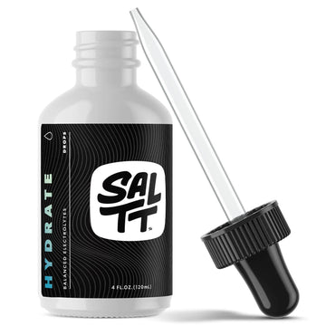 SALTT - Hydrate (4 oz) - Electrolytes Drops - Energy Boost - Sodium, Potassium, Magnesium, Zinc, Copper - Unflavored - Ultra Low Carb - Zero Sugar, Vegan, Keto Chow uk supplements