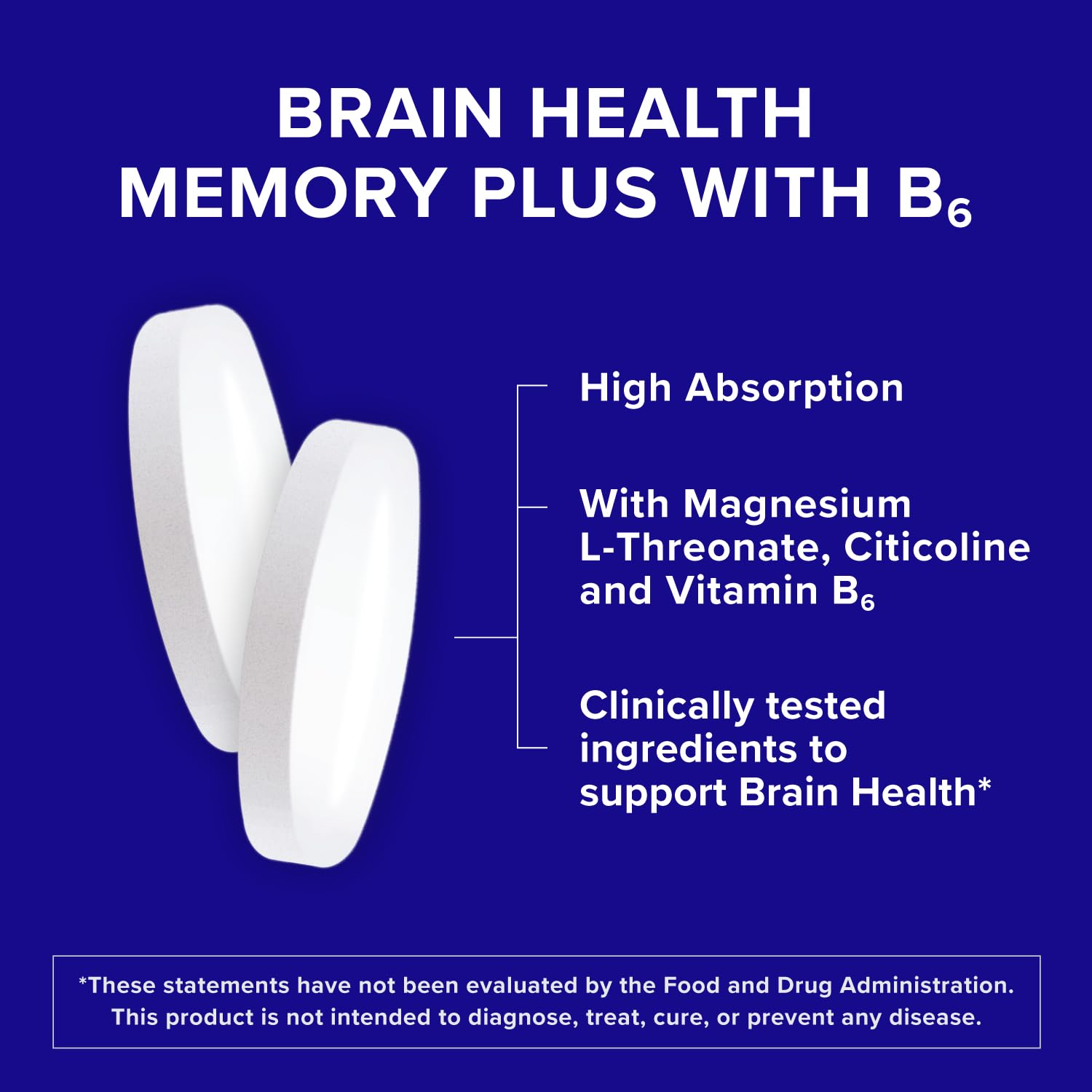 Qunol Brain Health Memory Plus with B6, Magnesium L-Threonate & Citicoline, Clinically Tested Ingredients to Improve Memory, Focus, Attention and Productivity, 90 Count Qunol uk supplements