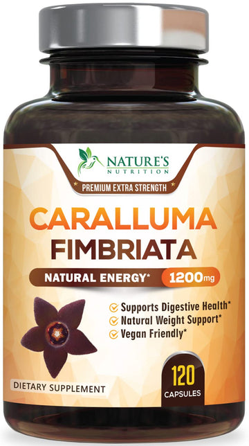 Pure Caralluma Fimbriata Extract Highly Concentrated 1200mg - Natural Endurance Support Nature's Nutrition uk supplements