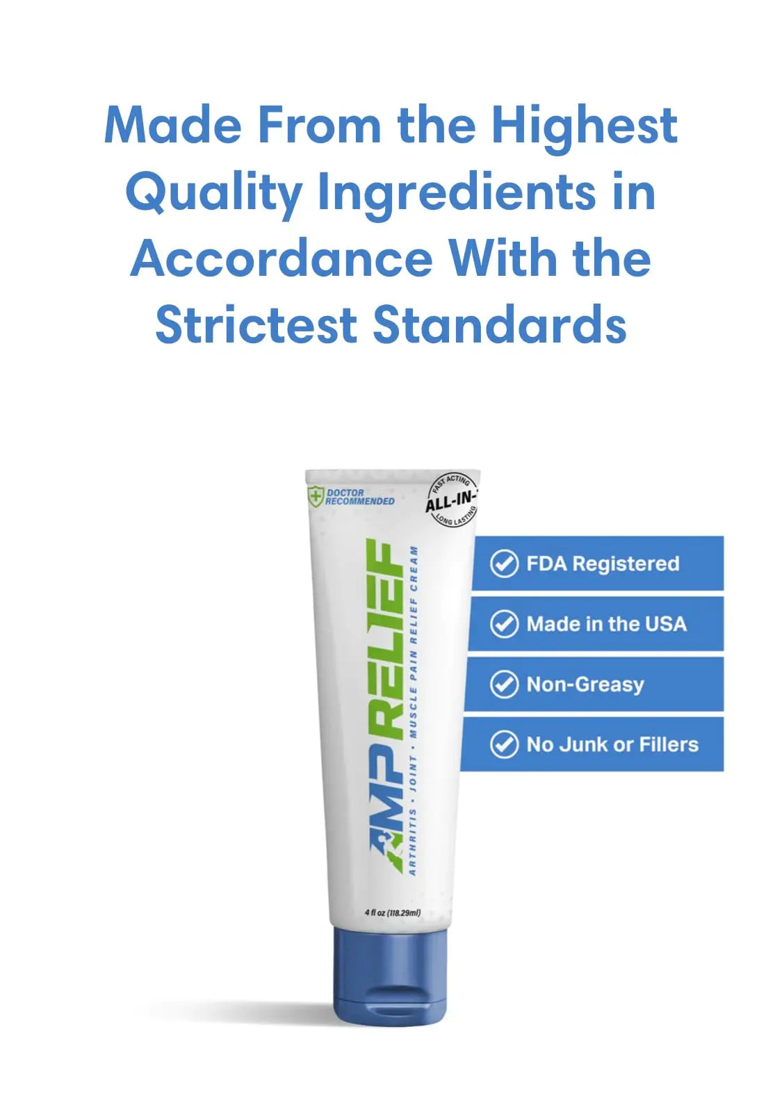 AMP RELIEF Cream - 4oz - All Natural Topical Pain Cream with Arnica, Boswellia, Eucalyptus and Menthol AMP RELIEF uk supplements