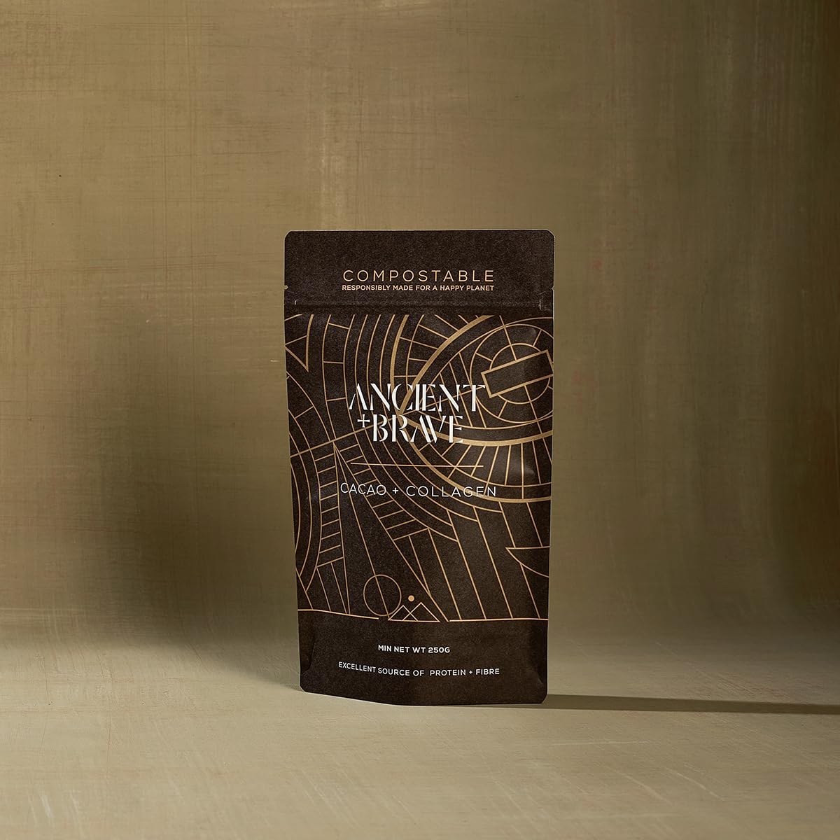 Ancient + Brave - Cacao + Collagen Powder 250g - Peruvian Raw Cacao Hot Chocolate with Grass Ancient + Brave uk supplements