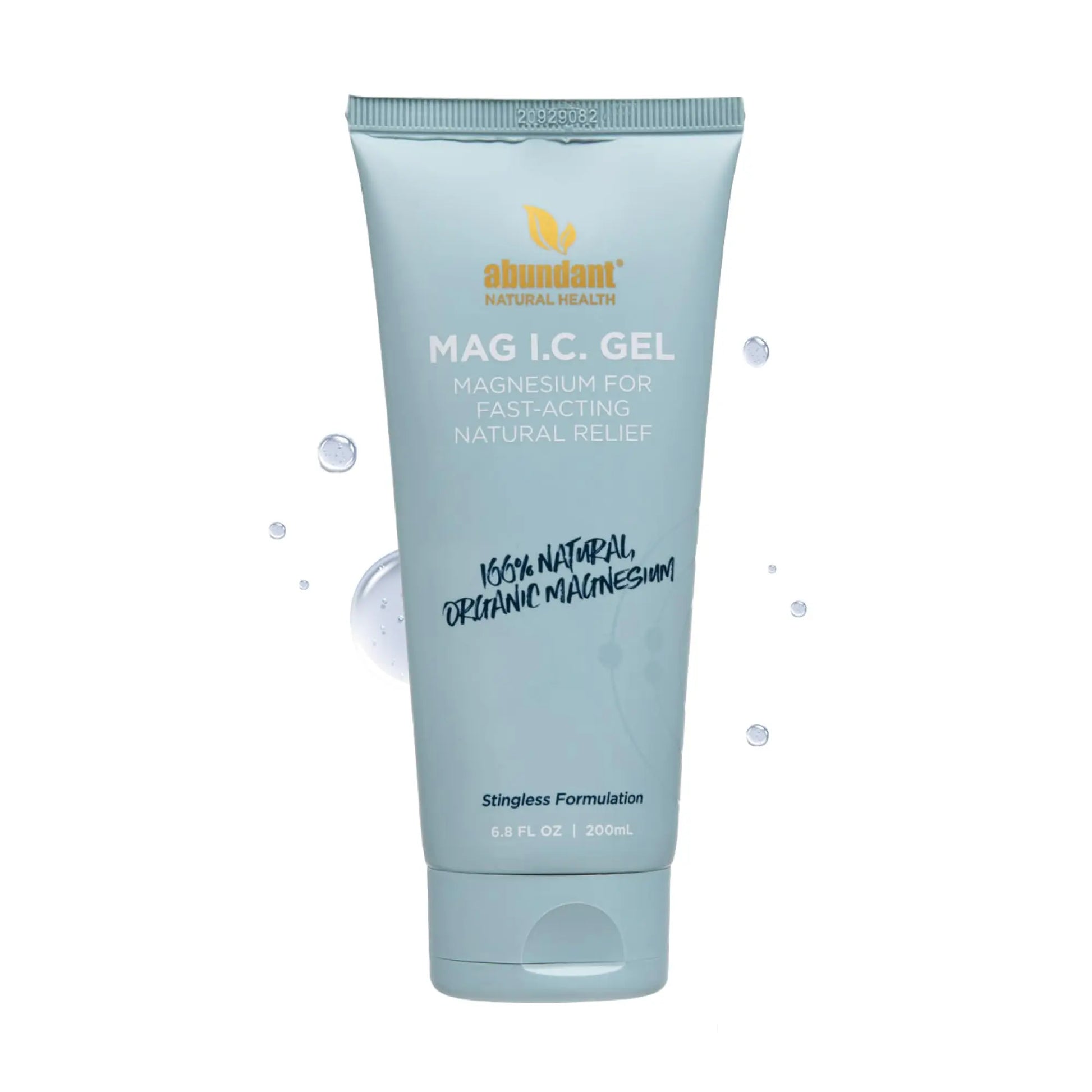 Abundant Natural Health MAG I.C. Magnesium Gel with Cucumber Stem Cells - Fast Muscle Relief, Soothing, Stingless, Safe for Sensitive Skin, Fragrance-Free, 200mL Abundant Natural Health uk supplements