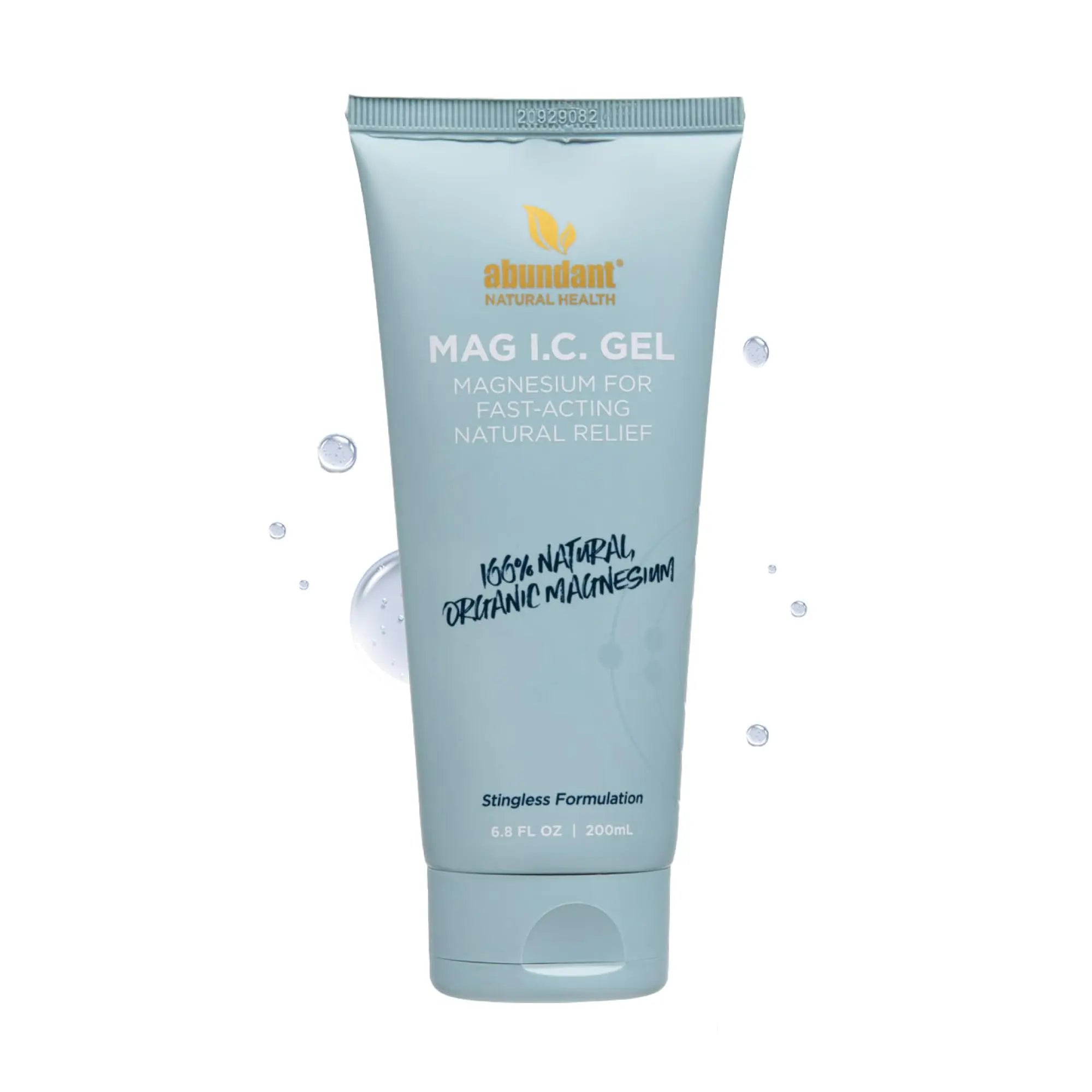 Abundant Natural Health MAG I.C. Magnesium Gel with Cucumber Stem Cells - Fast Muscle Relief, Soothing, Stingless, Safe for Sensitive Skin, Fragrance-Free, 200mL Abundant Natural Health uk supplements