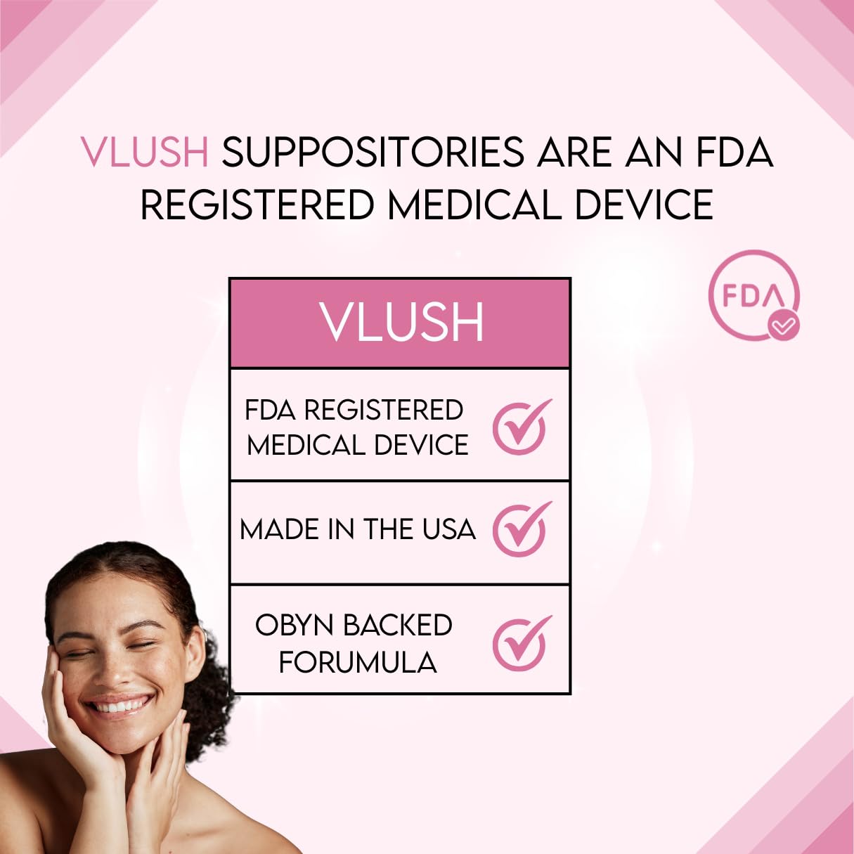 VLUSH Vaginal Moisturizer Suppositories - Deep Hydration with Hyaluronic Acid for Vaginal Dryness, Menopause Support & Daily Comfort, Made in FDA Registered Facility - Hormone-Free (10 Count) VLUSH uk supplements
