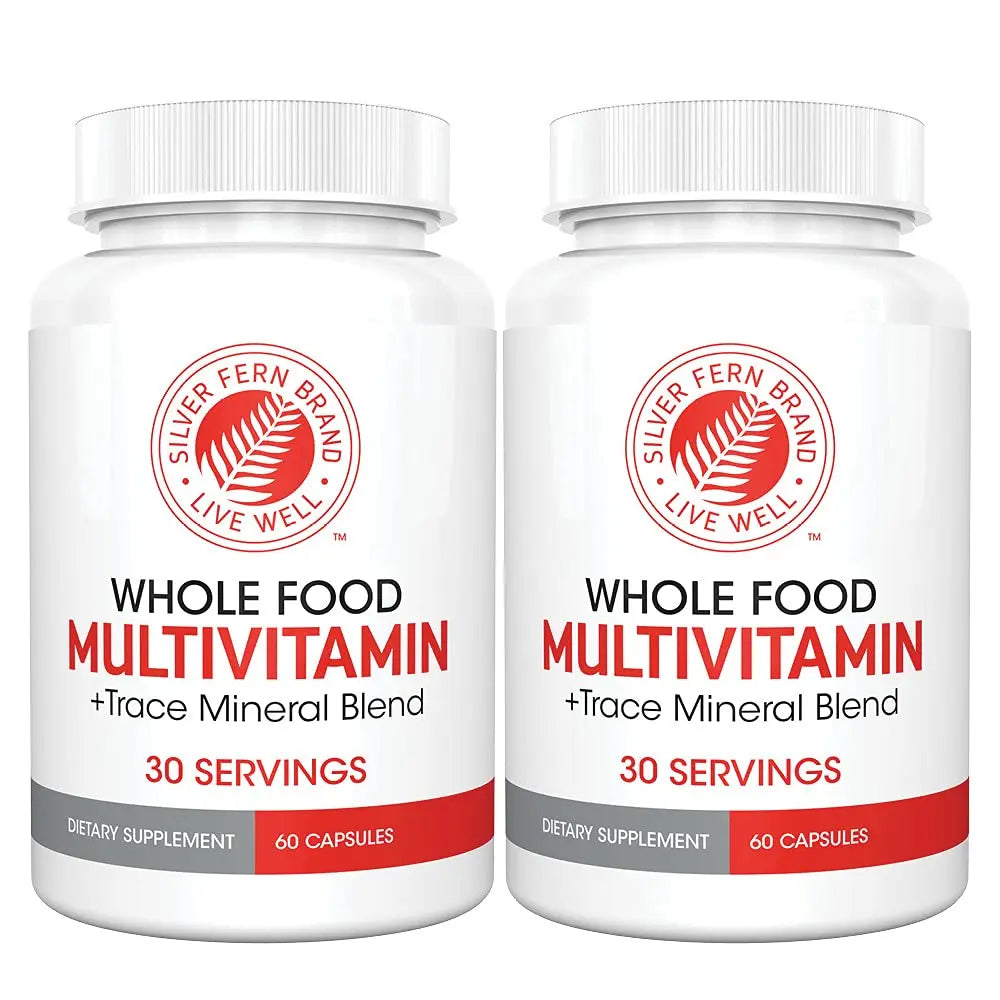 Silver Fern Whole Food Daily Multi Vitamin w/Trace Mineral Blend Supplement - 2 Bottles - 60 Vegicaps Each - 60 Day Supply Silver Fern uk supplements