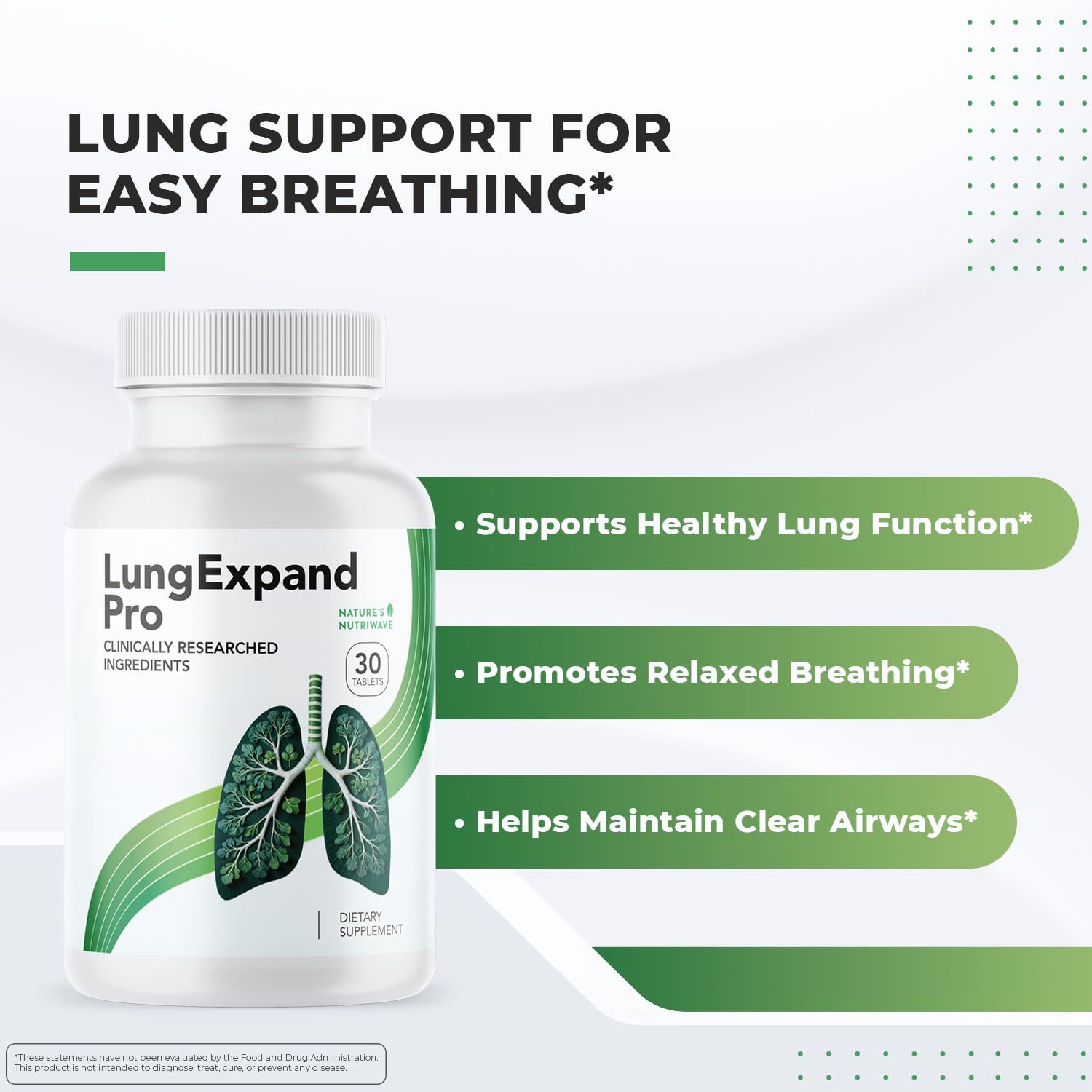 Nature’s NutriWave LungExpand Pro – Natural Daily Wellness for Overall Support – Made in USA, Non-GMO – Easy to Take – GMP Certified – 30 Tablets, 1 Month Supply Nature’s NutriWave uk supplements