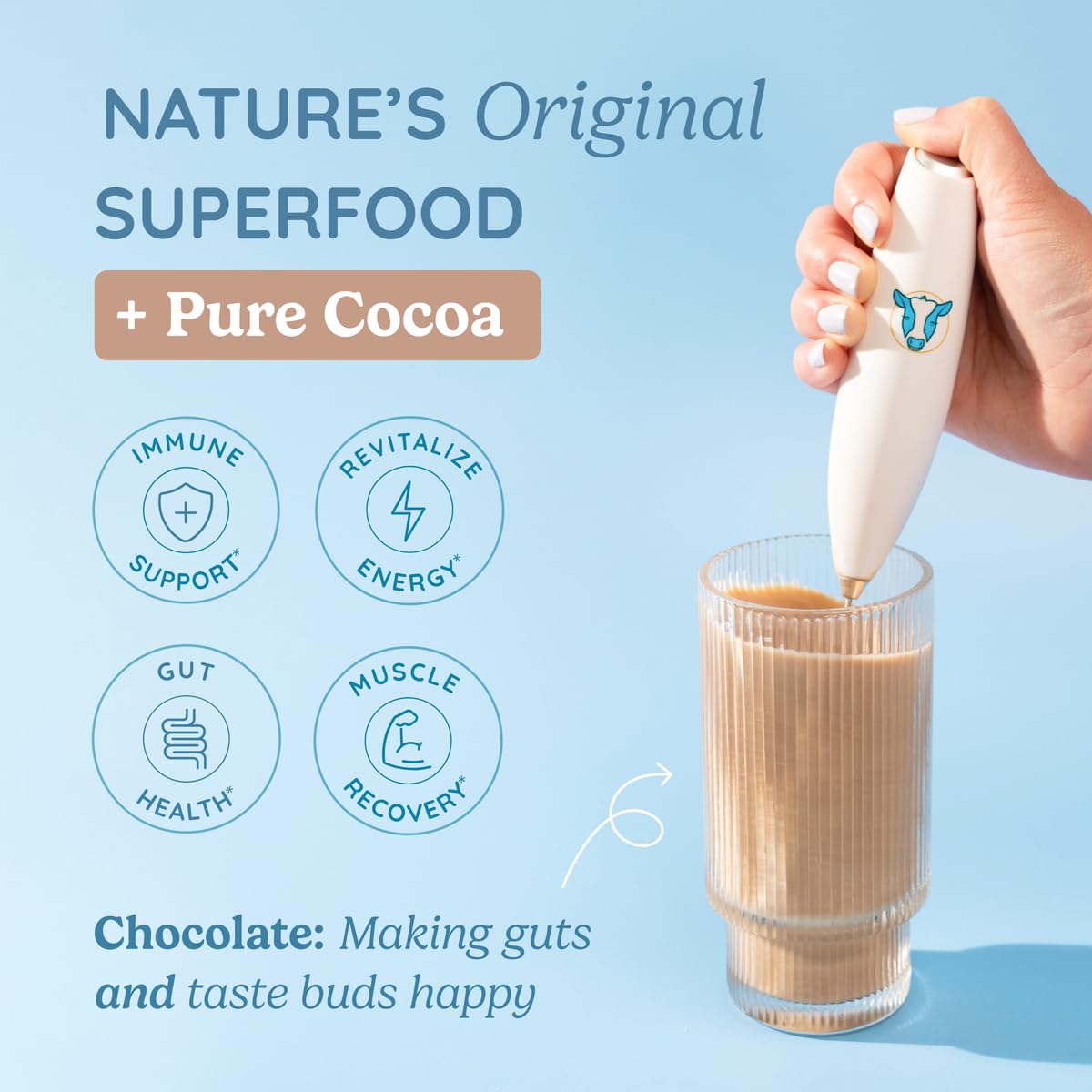 WONDERCOW Colostrum Supplement Powder for Gut Health, Immune Support & Wellness | Natural IgG Pure Whole Bovine Colostrum Superfood, Chocolate, 60 Servings WONDERCOW uk supplements