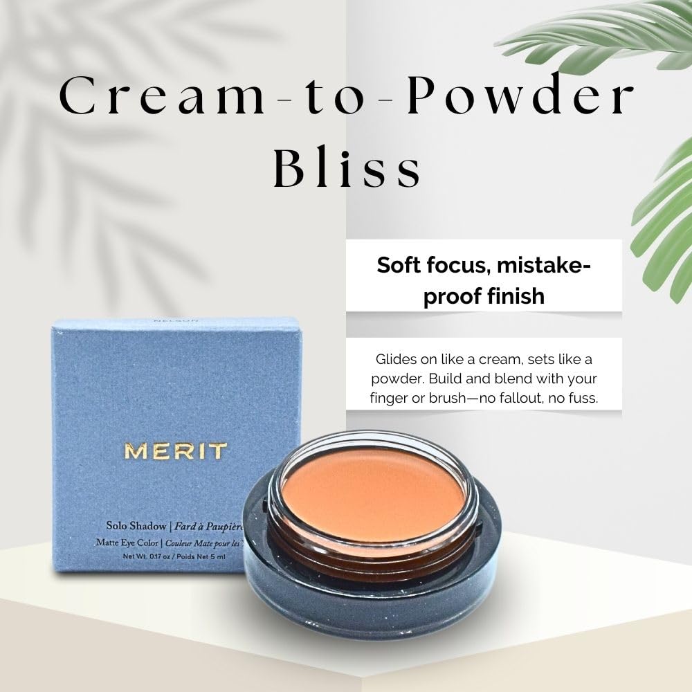 MERIT Solo Shadow Cream-to-Powder Soft Matte Eyeshadow Vachetta Merit uk supplements