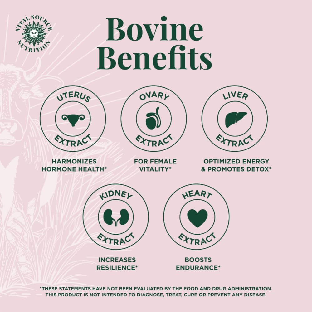 Vital Source Nutrition - BiFi Capsules - Premium Primal Organ Blend - Supports Hormone Health, Energy, Stamina & Clarity - Daily Vitality - Ancestral Supplements for Women - No Artificial Ingredients Vital Source Nutrition uk supplements
