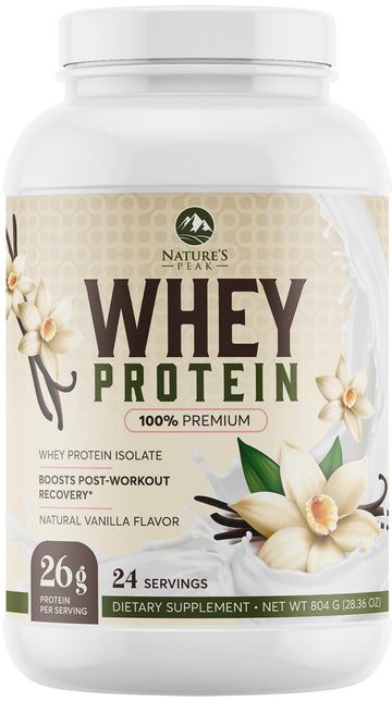 Nature's Protein Powder, 100% Whey Protein Powder Isolate, Immune Support, BCAAs Nature's Peak uk supplements