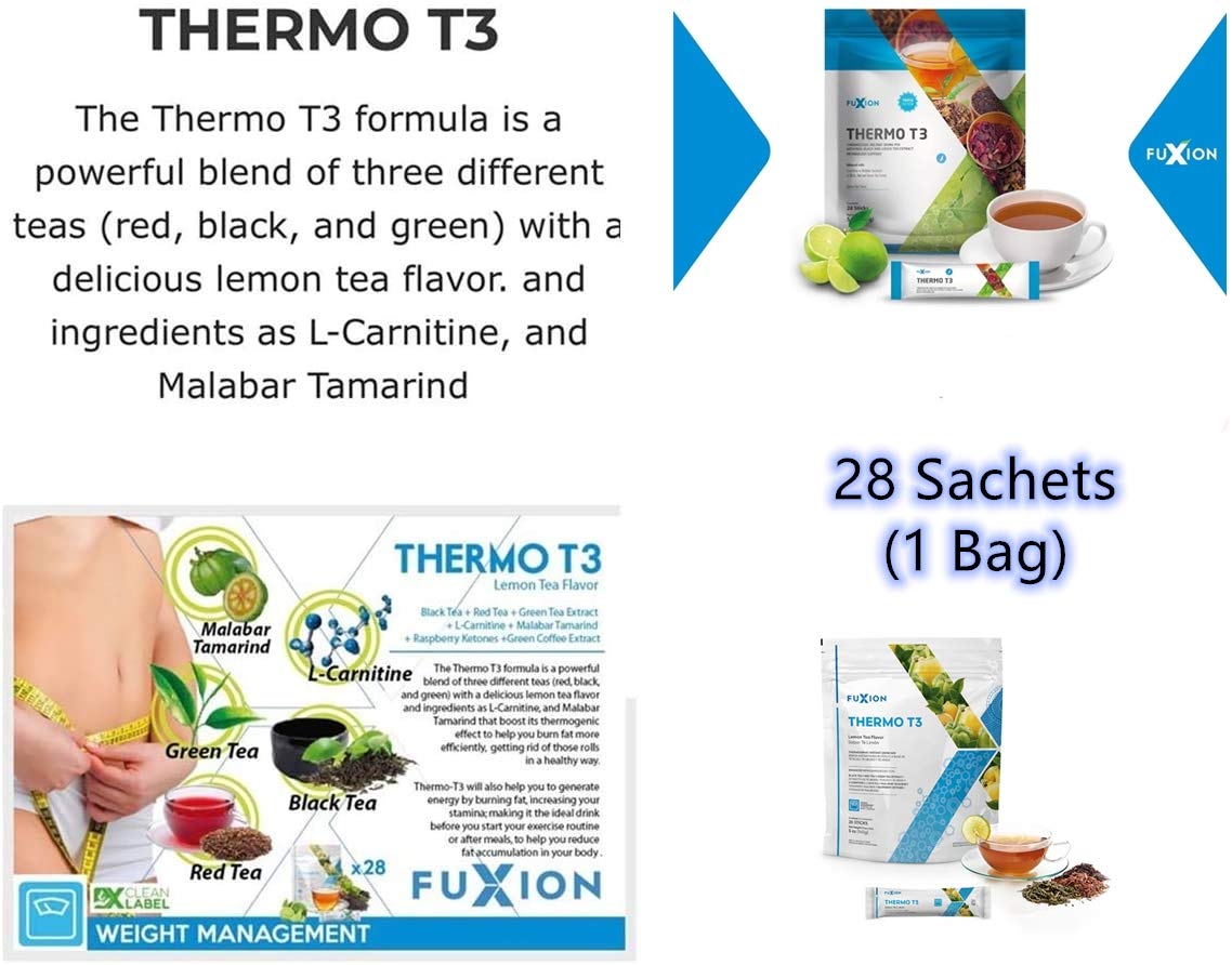 FuXion Thermo T3,Delicious Lemon Tea Flavor(Thermo TT3, 28 Sachets) CHNLML uk supplements