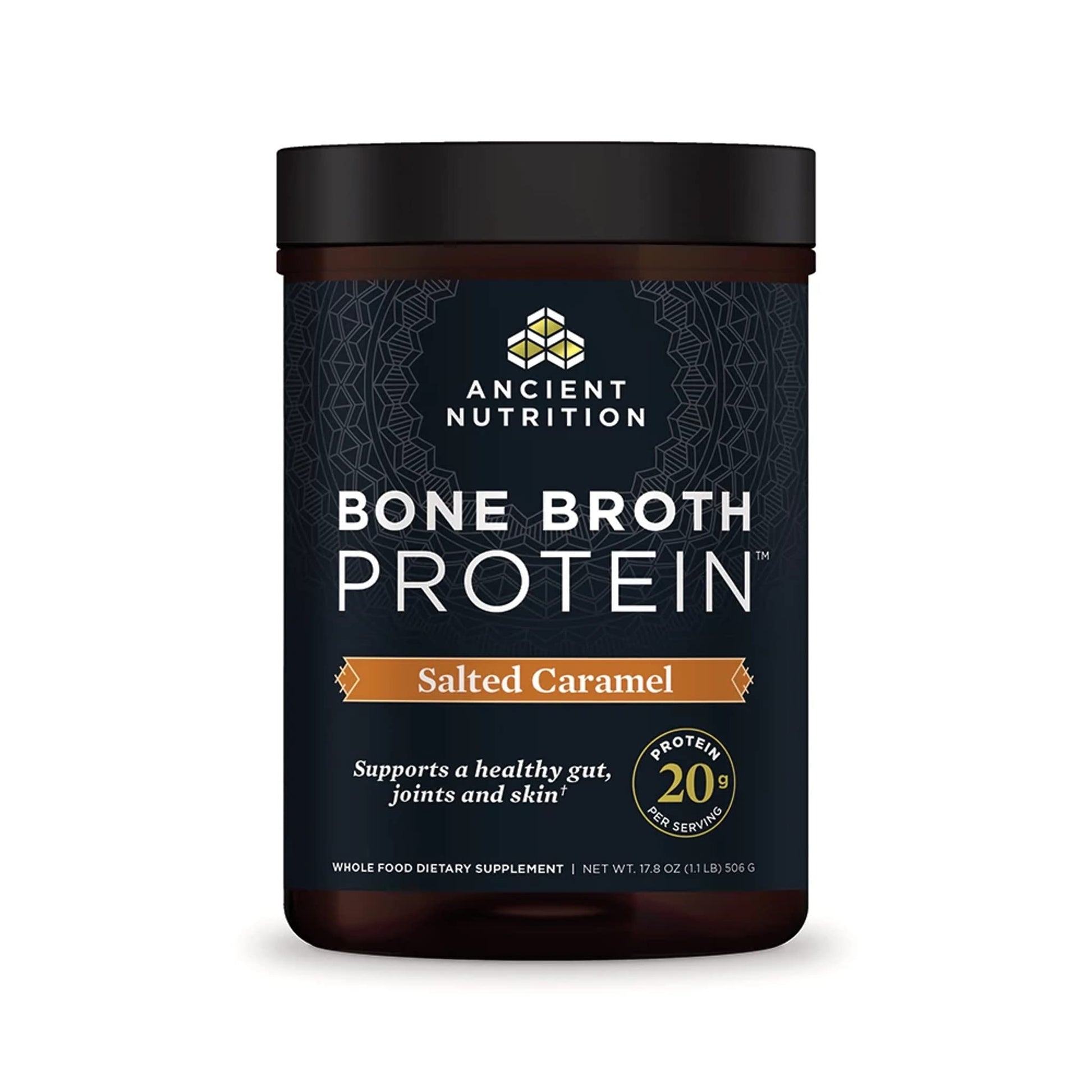 Ancient Nutrition Bone Broth Protein Powder, Salted Caramel, 19g Protein per Serving Ancient Nutrition uk supplements