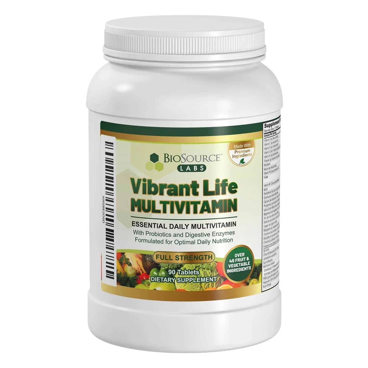 BioSource Labs Vibrant Life Multivitamin with Probiotics, Digestive Enzymes & B-Complex – Over 45 Fruits and Veggies BioSource Labs uk supplements