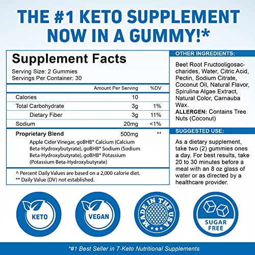 Herbtonics Keto Apple Cider Vinegar Gummies - Digestion & Detox Support - Sugar Free Keto Herbtonics uk supplements