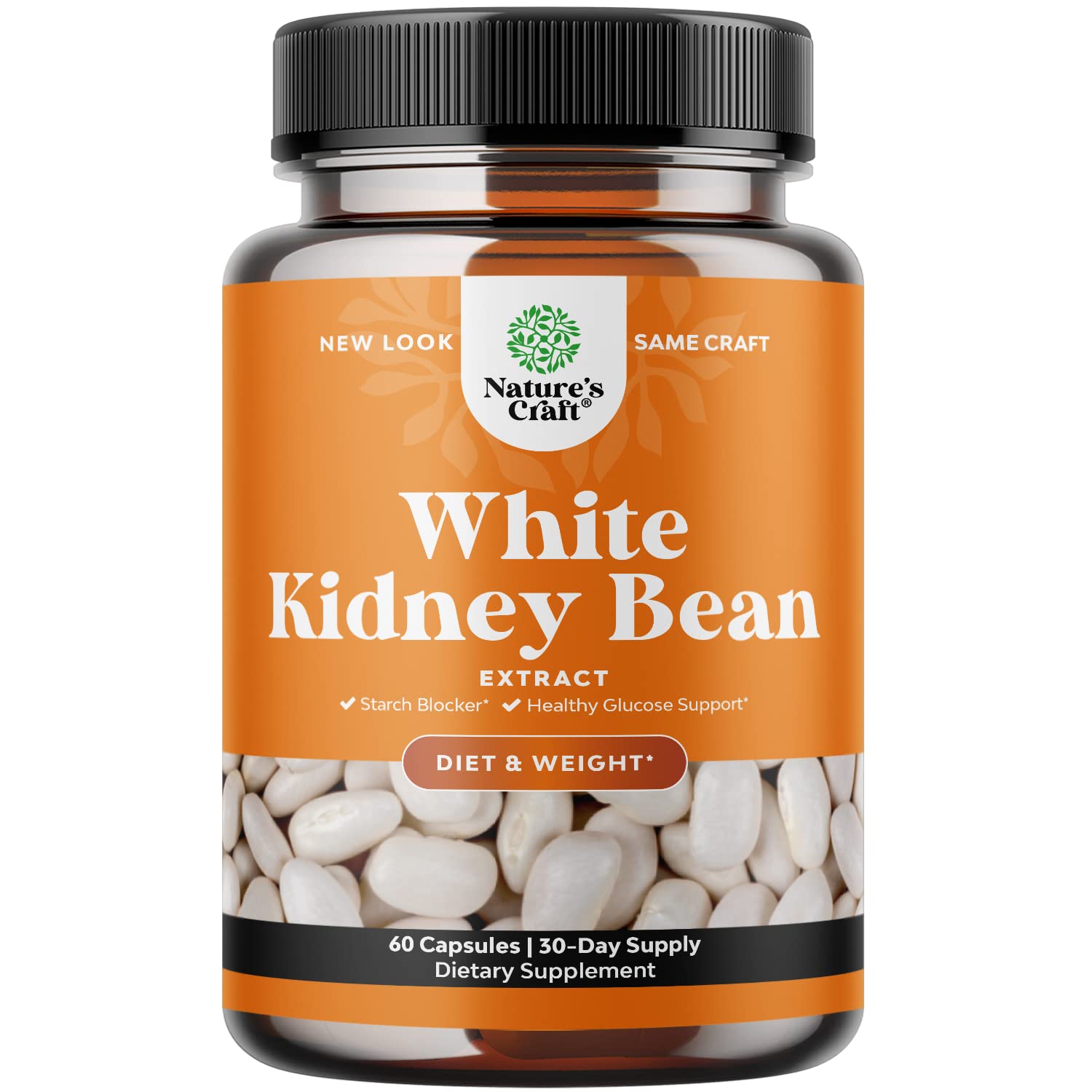 Natural White Kidney Bean Extract - White Kidney Bean Energy Booster AMPK Activator Natures Craft uk supplements