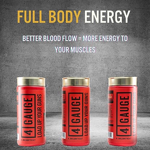4 Gauge Natural Preworkout Without The Jitters | 30 Servings | Nitric Oxide Booster 4 Gauge uk supplements