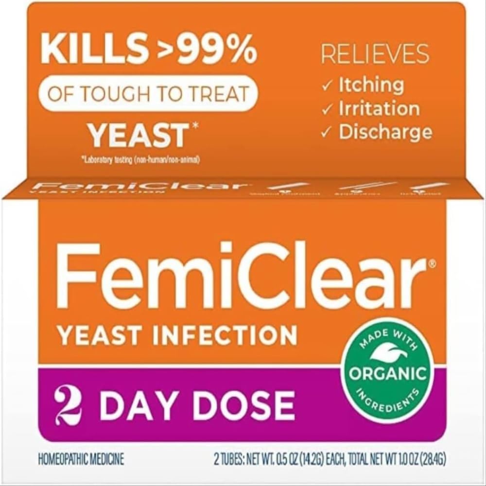 FemiClear 2-Day Dose Yeast Infection and Itch Control Ointment, for Moderate to Intense Symptoms FemiClear uk supplements
