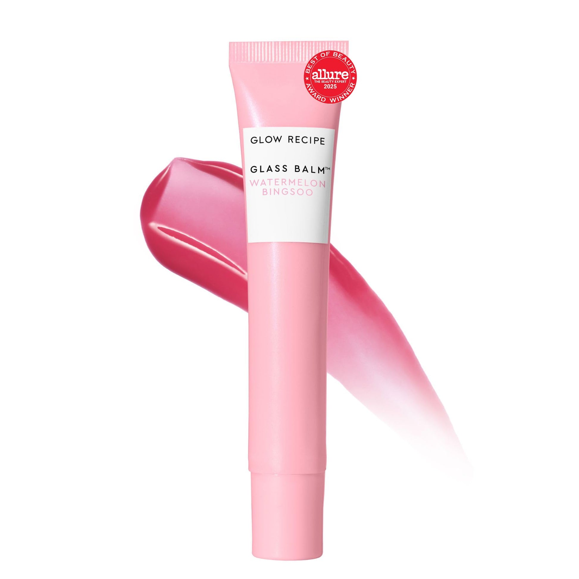 Glow Recipe Glass Balm Lip Treatment - 12Hr Hydrating Lip Balm & Moisturizer with Hyaluronic Acid to Smooth, Plump & Protect from Dryness - Sheer Soft Pink Tint, Watermelon Bingsoo (15 ml) Glow Recipe uk supplements