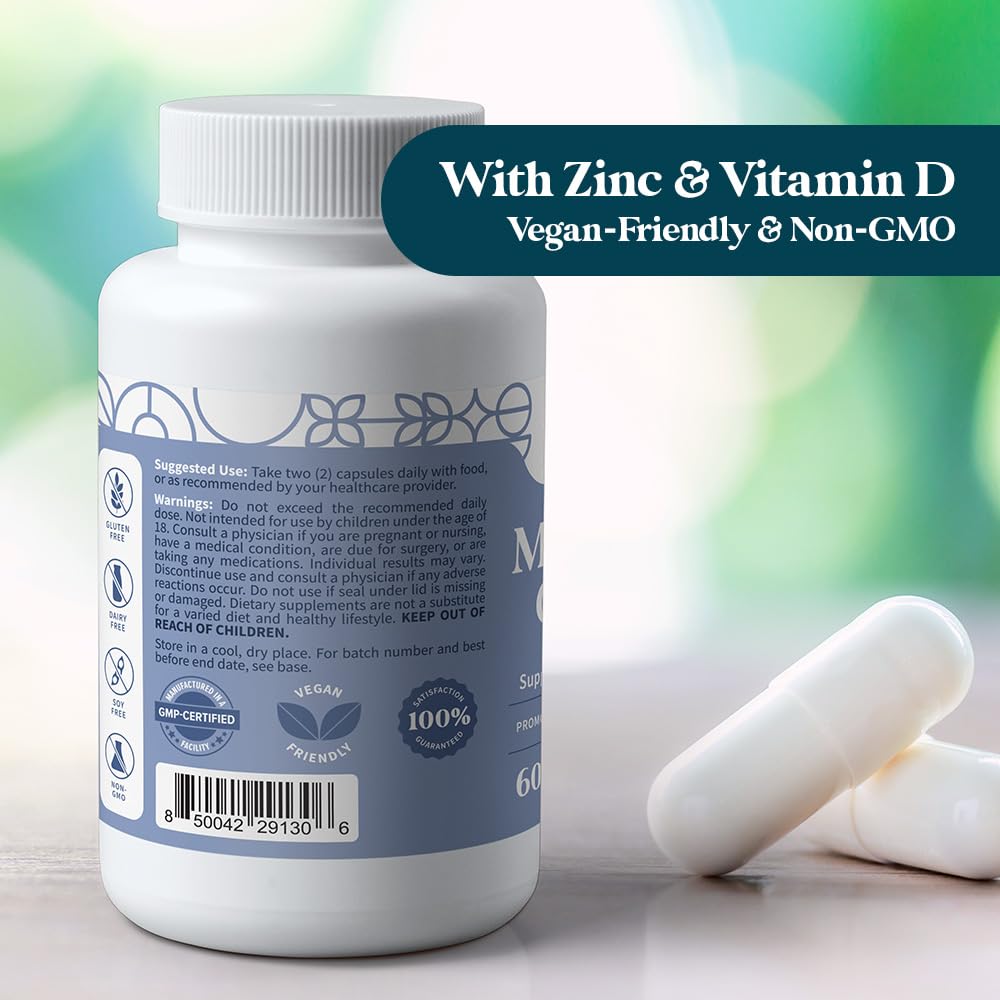 Pattern Wellness Magnesium Complex – Supports Muscle, Bone & Relaxation Health – with Zinc & Vitamin D – Daily Support Formula – 60 Vegan Capsules Pattern Wellness uk supplements