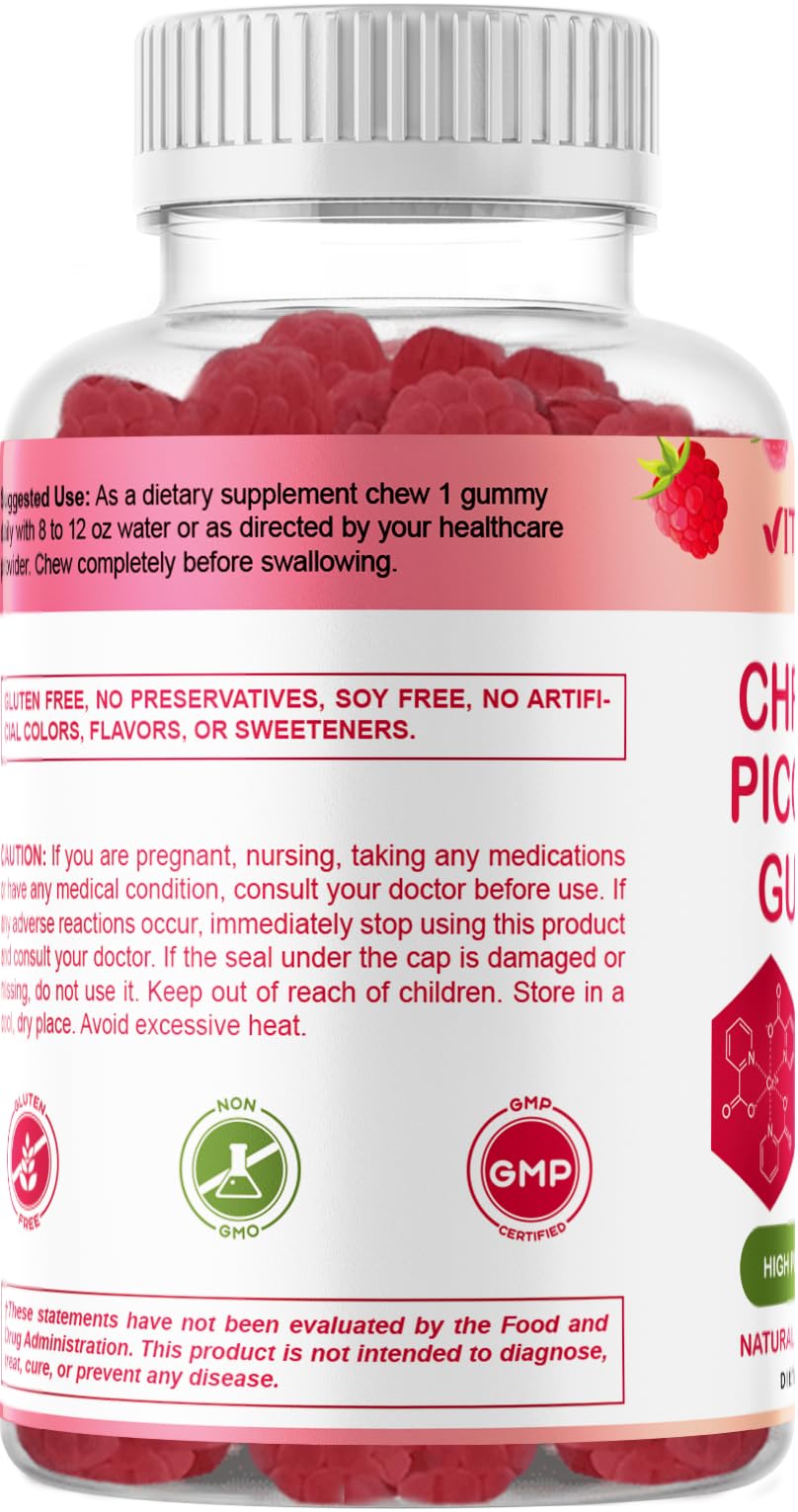 Vitamatic Chromium Picolinate 1000 mcg - 90 Gummies - High Potency Chromium Vitamatic uk supplements