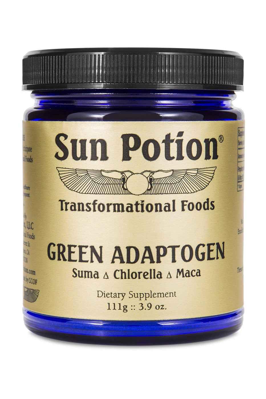 Green Adaptogen Superfood Powder | Organic Maca, Suma Root & Chlorella Blend | Plant Based Adaptogenic Herbal Supplement | Nutrient Rich Greens Powder for Smoothies & Daily Wellness | Non-GMO | 111g Sun Potion uk supplements