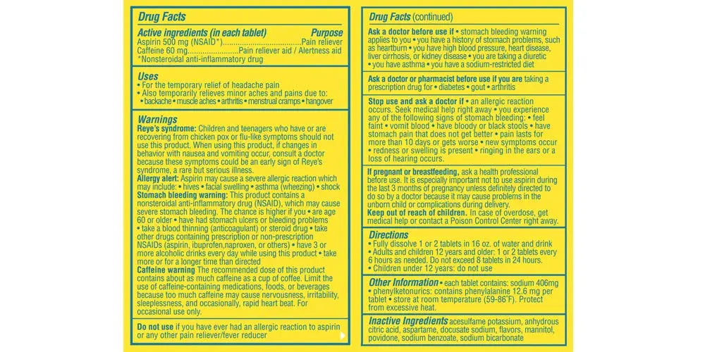 Blowfish for Headaches | Maximum Strength Effervescent Pain Relief Tablets – Treats Headaches Fast, 2X Faster Than Pills – Lemon Flavor (2 Pack) Blowfish uk supplements