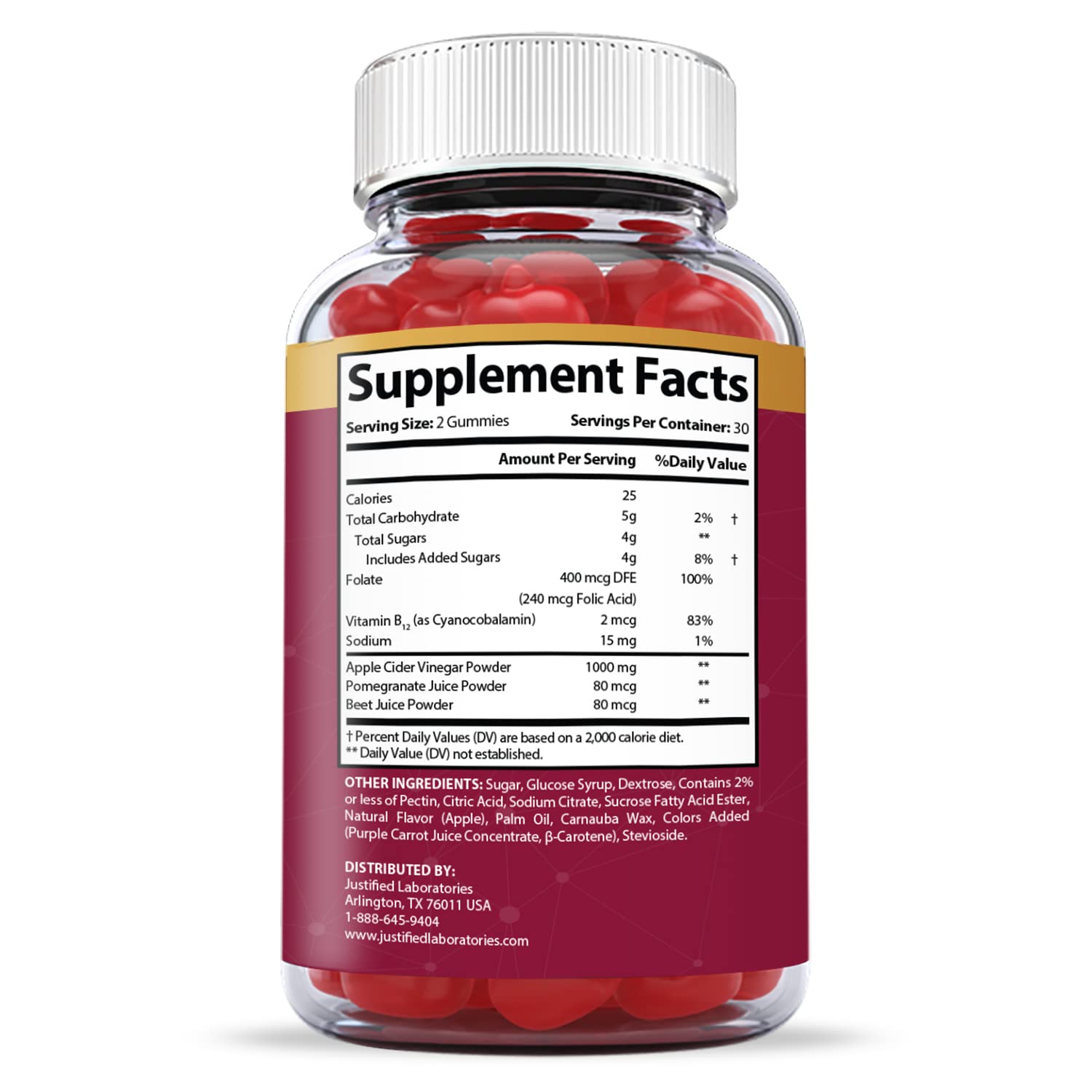 Justified Laboratories (10 Pack) Great Results Keto ACV Gummies 1000MG Justified Laboratories uk supplements