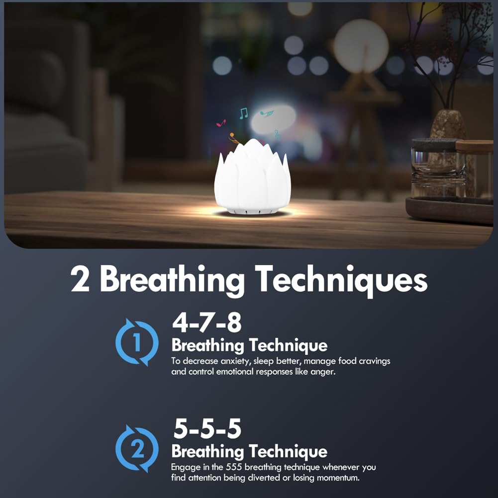 Meditation Gifts 'Breathing Lotus', NDLT Mindfulness Gifts Guided Breathing Trainer 2 Breathing NDLT uk supplements