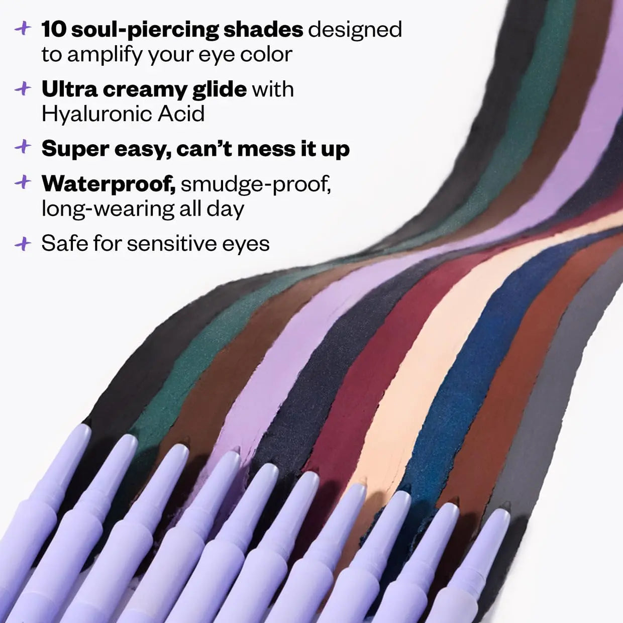 Kosas Soulgazer Gel Eyeliner (Enigma) - Waterproof, Smudge-Proof Pen with Hyaluronic Acid - Retractable Eyeliner Pencil with Sharpener & Smudger, Long-Lasting - Blackened Blue Satin Kosas uk supplements