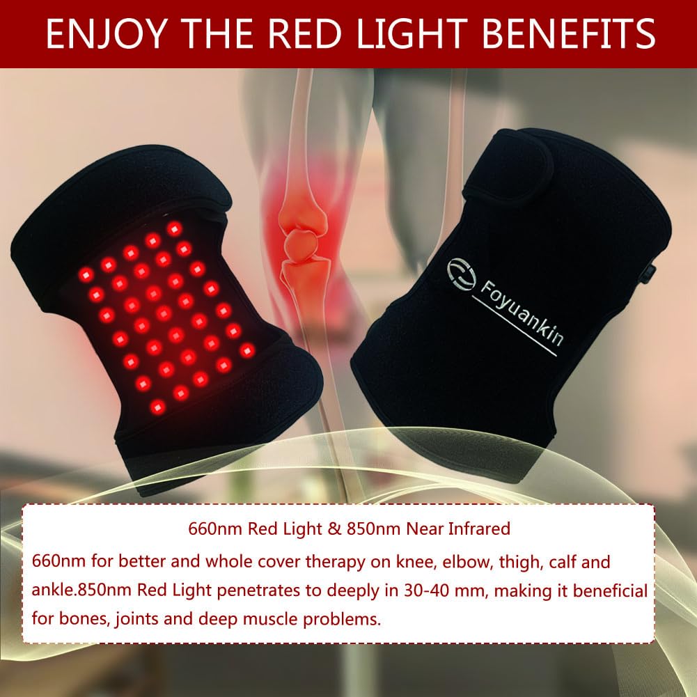 Foyuankin 660nm Red Light Therapy Pad for Joints, 850nm Infrared Light Benefits for Joint Foyuankin uk supplements