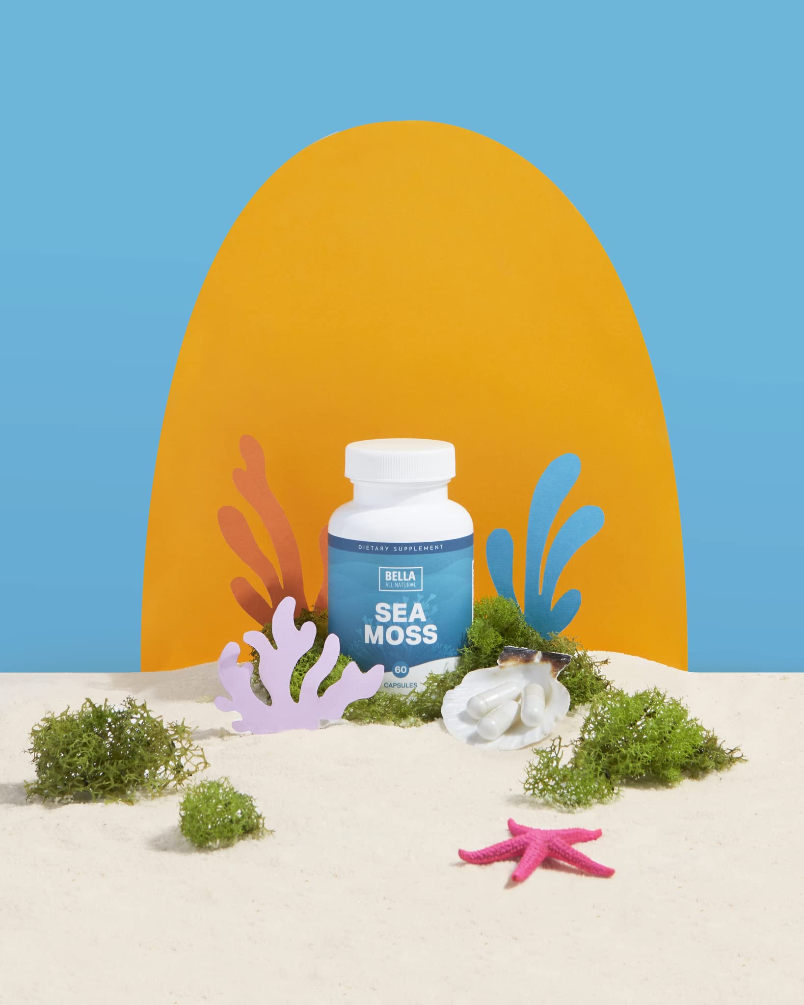 Bella All Natural Sea Moss Vitamins | Pure Sea Moss | Irish Sea Moss, 60 Capsules Bella All Natural uk supplements
