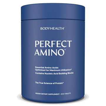 BodyHealth PerfectAmino, Essential Amino Acid with BCAAs + Lysine, Phenylalanine, Threonine, Methionine, Tryptophan, Supplement for Muscle Mass Production, BodyHealth uk supplements