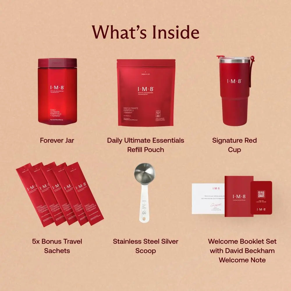IM8 Daily Ultimate Essentials All-in-One Multivitamin Supplement (30 Servings, Starter Kit - Scoop + Tumbler Included) IM8 uk supplements
