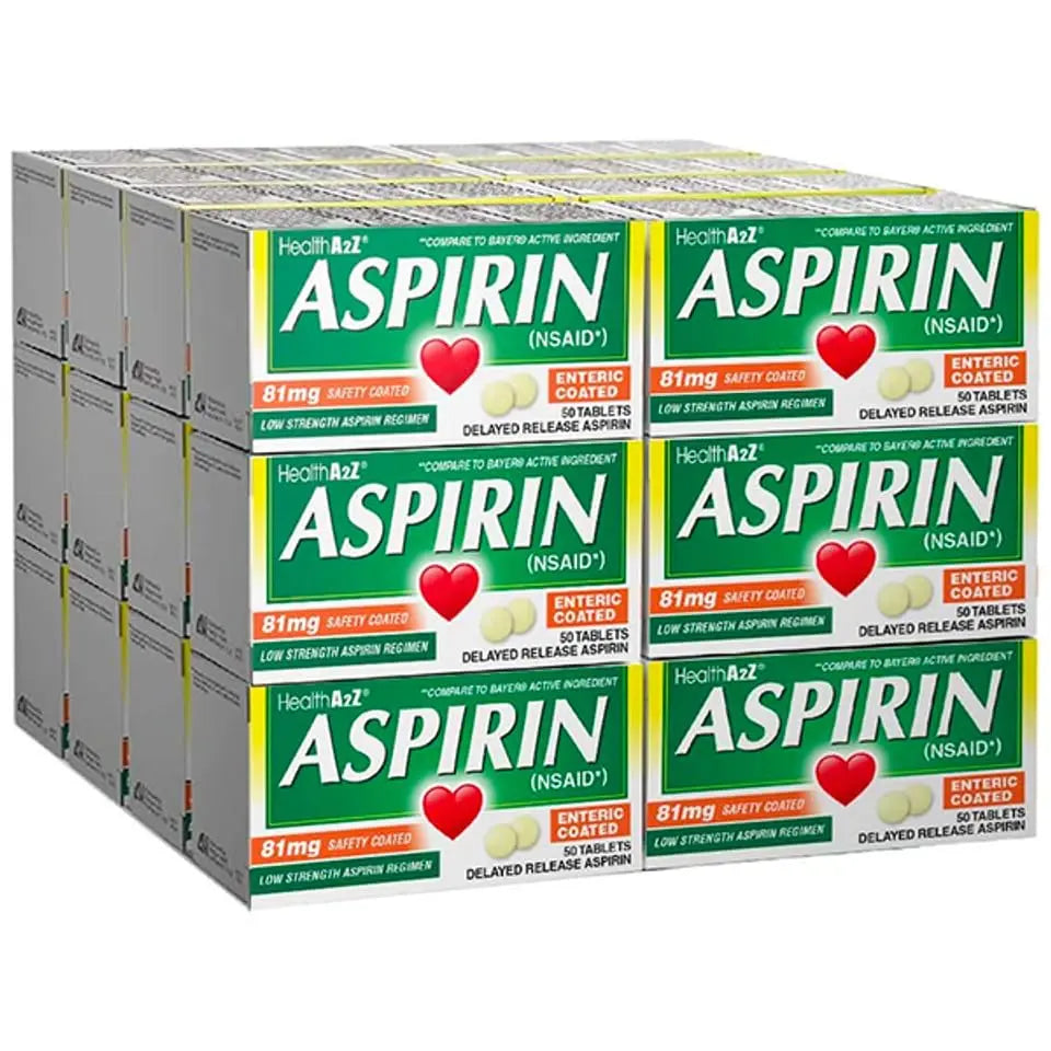 HealthA2Z Aspirin 81mg Low Strength | Enteric Coated | 24 Packs of 40 Counts (960 Tablets Total) | Value Package HealthA2Z uk supplements